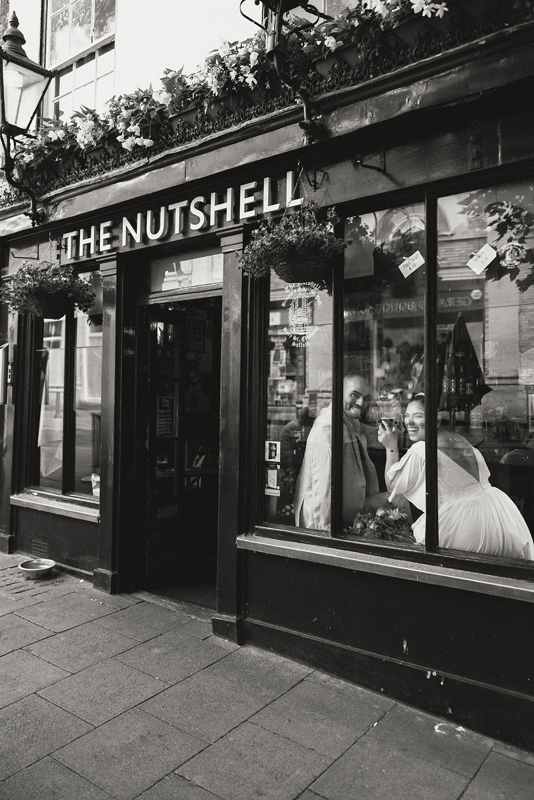 Couple in Britain's smallest pub