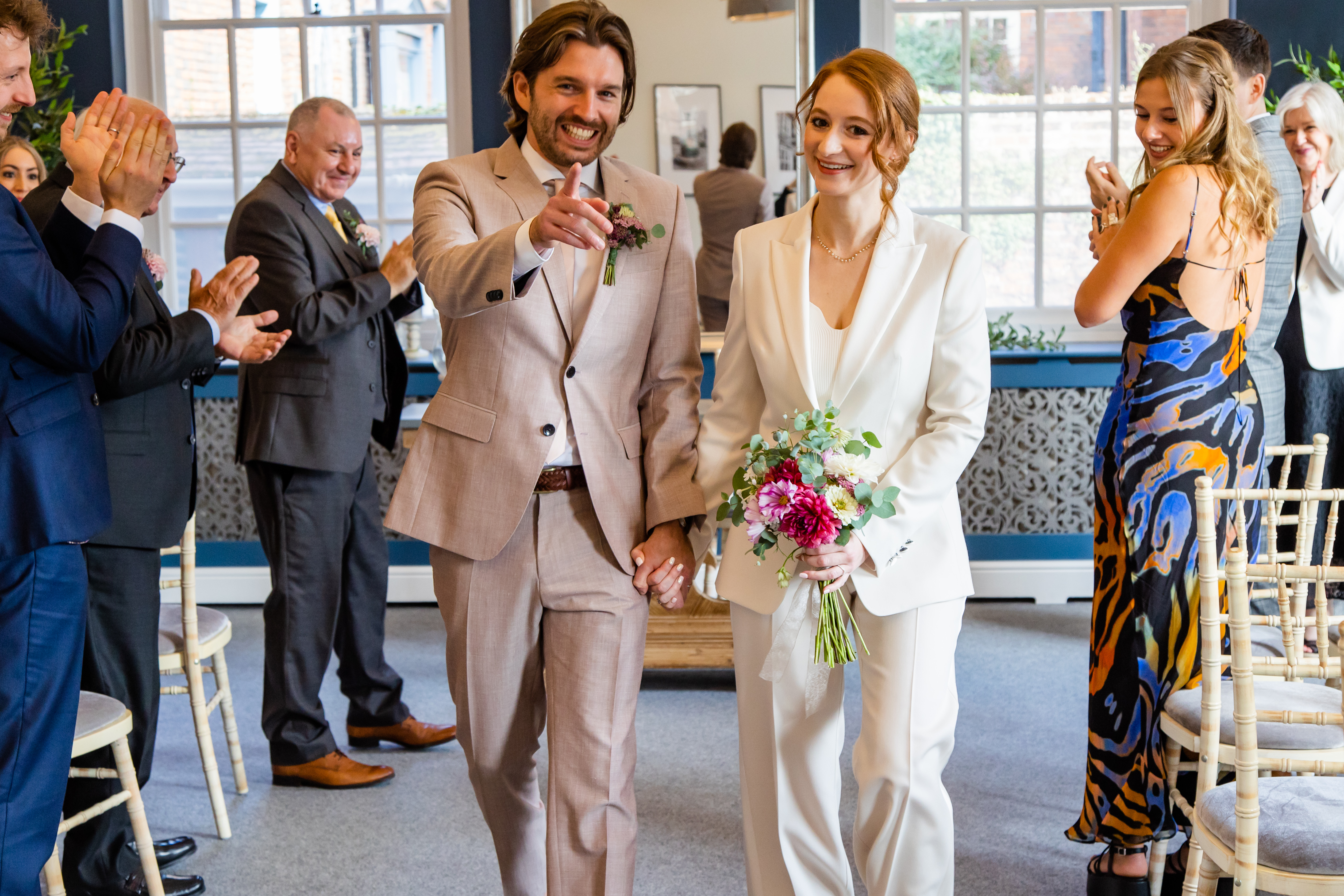 Couple at Abbeygate Room Bury St Edmunds Register office