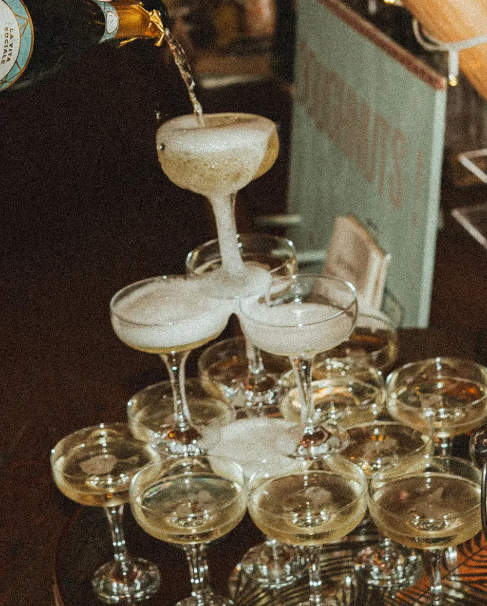Champagne tower