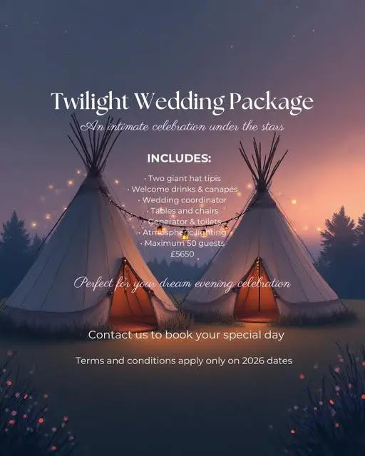 Forest Lodge Suffolk Twilight Wedding Package