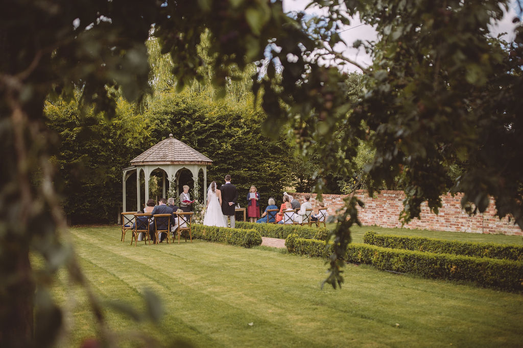 Bride groom outdoor ceremony