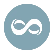 Suffolk Registration Service white infinity symbol on teal circle
