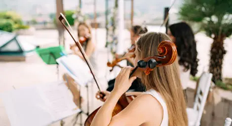 Woman playing cello