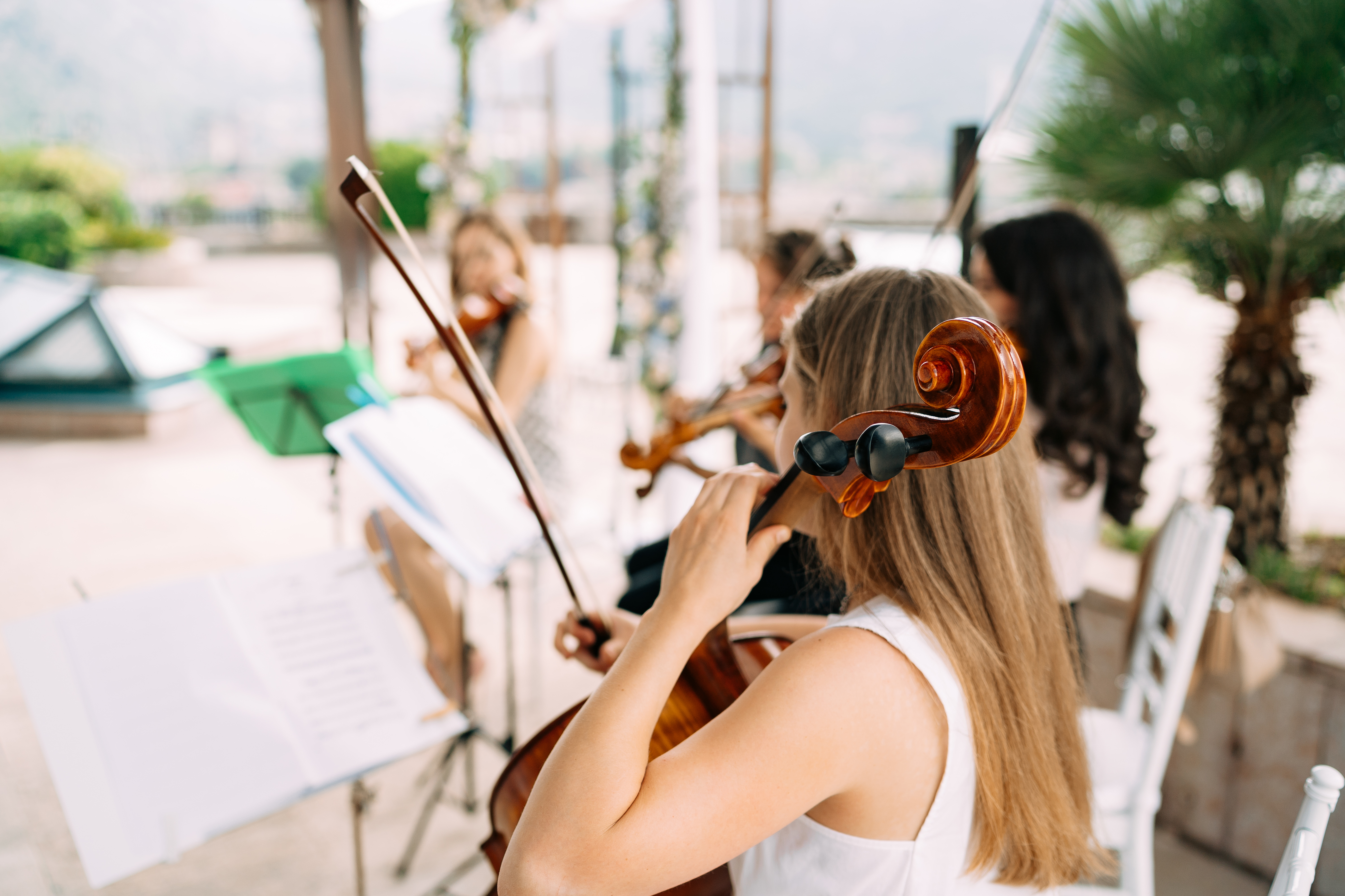 Woman playing cello